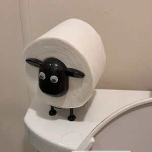 Novelty Black Sheep Toilet Paper Holder Topper